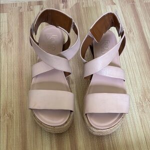 Franco Sarto Pink Espadrilles with Chunky Platform